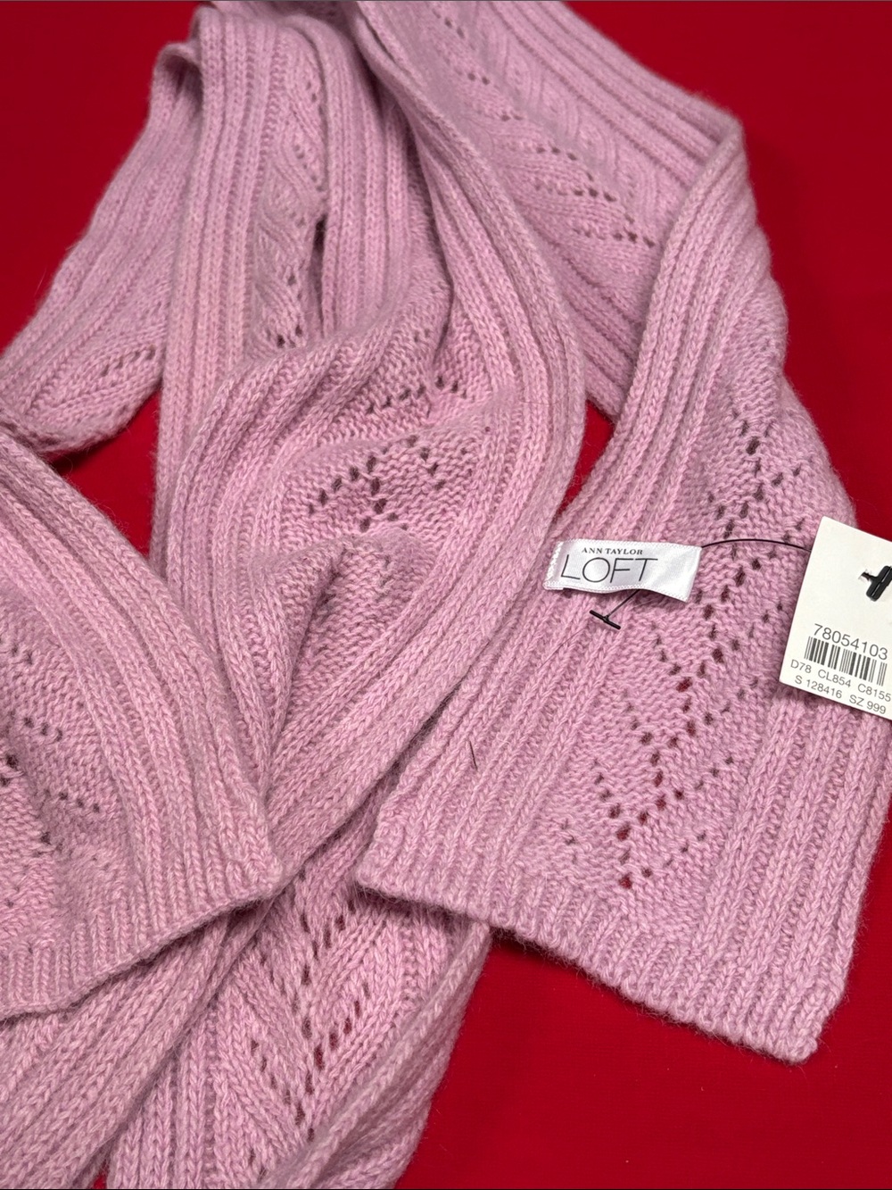 LOFT lavender wool & angora scarf. NWT!!
